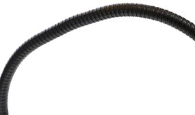 Candeeiro de pé clássico preto com dourado e luz de leitura - Retro