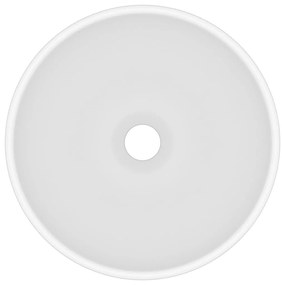 Lavatório WC luxuoso redondo 32,5x14cm cerâmica branco mate