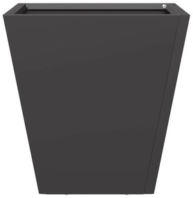 Vaso/floreira de jardim 2 pcs 30x30x30 cm aço preto
