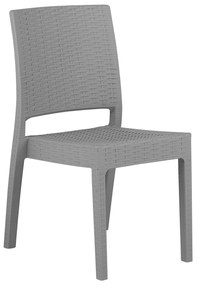 Conjunto de 4 cadeiras de jardim cinzento claro FOSSANO Beliani