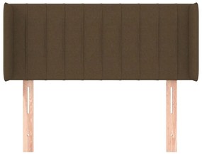Cabeceira de cama c/ abas tecido 83x16x78/88 cm castanho