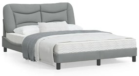 vidaXL Estrutura de cama sem colchão 120x200 cm tecido cinzento-claro