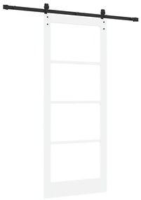 Porta Deslizante ORKDAL Conjunto de 2 Branco e Preto Madeira