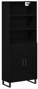 Highboard vidaXL Carvalho Negro 69.5x34x180 cm Madeira de Engenharia