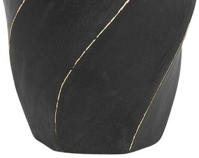 Vaso decorativo em terracota preta 38 cm LENTIA  Beliani