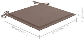 Cadeiras de jardim c/ almofadões 4 pcs madeira de acácia maciça
