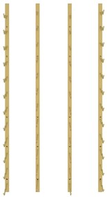 Garrafeira de parede para 24 garrafas 2 pcs ferro dourado