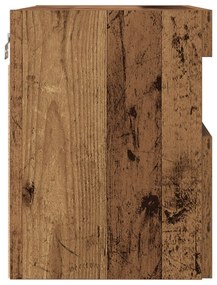 Gabinete de TV vidaXL com Luzes LED Madeira Antiga 60x30x40 cm
