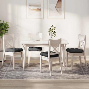 vidaXL Almofadas de Assento 4 pcs Cinza Escuro 45 x 45 cm
