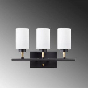 Aplique de Parede Yensuk – Preto e Dourado – 46 x 15 x 28 cm