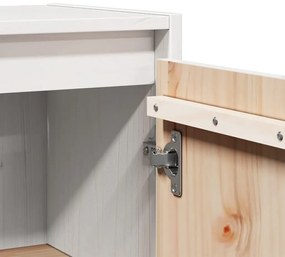 Mesas de cabeceira 2 pcs 30x30x60 cm pinho maciço branco