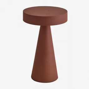 Lâmpada De Mesa Led Sem Fios Em Ferro Catinca Terracota - Sklum