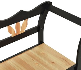 Banco 107x45x75,5 cm madeira de abeto maciça preto