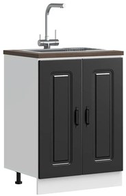 vidaXL Armário baixo lavatório Kalmar 60x46x81,5 cm preto