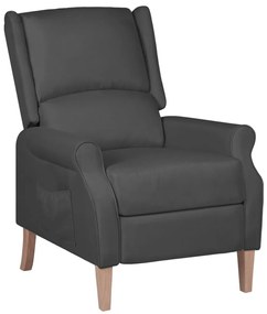 vidaXL Poltrona reclinável tecido cinzento-escuro