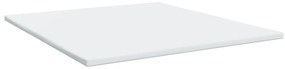 Cama com molas/colchão 200x200 cm couro artificial branco