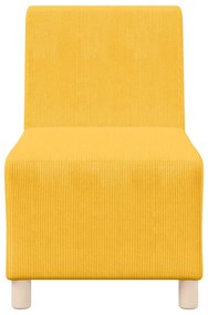 Poltrona 55 cm tecido corduroy amarelo-claro