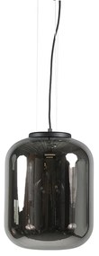 LED Candeeiro de suspensão inteligente preto com vidro fumê incl. WiFi A60 - Bliss Retro,Moderno
