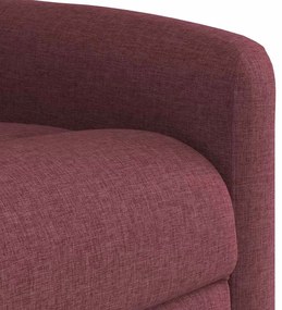 Poltrona reclinável de massagens elétrica tecido vermelho tinto