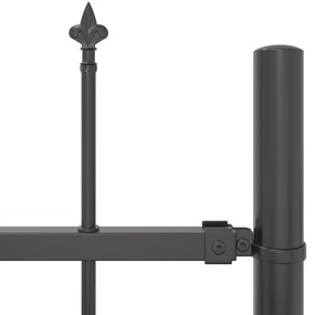 Cerca de Jardim vidaXL com Topo de Lança Cinza 11,9x0,6 m em Aço