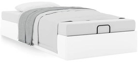 Estrutura de cama otomana sem colchão 100x200 cm branca