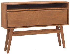 vidaXL Mesa consola 110x30x79 cm madeira de teca maciça