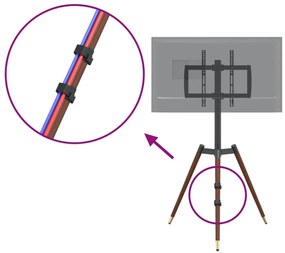 Suporte tripé p/ TV ecrãs de 37-65" Max VESA 400x400 mm 40kg