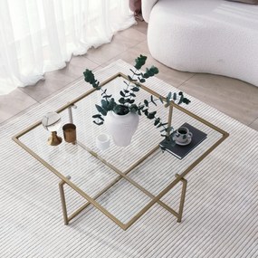 Mesa de Centro Sun S408 – Dourada – 85x35x85 cm