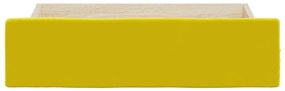 Gavetas de cama 2 pcs derivados de madeira e veludo amarelo