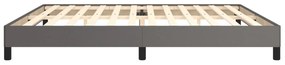 Estrutura de cama 200x200cm couro artificial cinzento