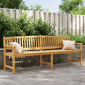vidaXL Banco de jardim 228x59,5x90 cm madeira de teca maciça