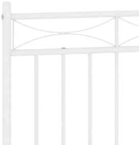 Cabeceira de cama 160 cm metal branco