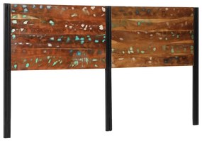 vidaXL Cabeceira de cama 180 cm madeira recuperada maciça/ferro
