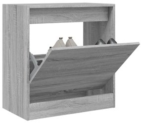 vidaXL Sapateira 60x34x63,5 cm derivados de madeira cinzento sonoma