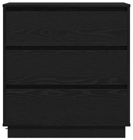 Criado-mudo vidaXL com LED Carvão Preto 71x34,5x75 cm em Madeira Engen