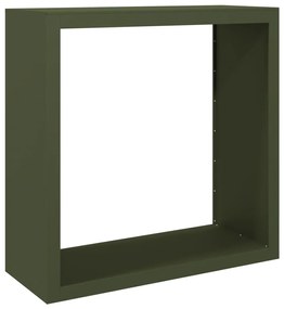 Suporte para lenha 100x40x100 cm aço verde