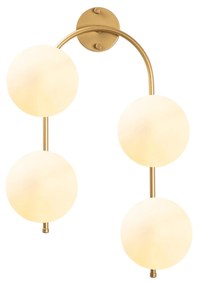 Aplique de Parede Jewel – Dourado Brilhante – 40 x 26 cm