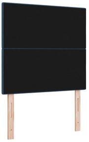 Cabeceira vidaXL Botões Almofadados Azul 90 cm Tecido