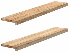 vidaXL Soleiras da janela 2 pcs 110x20x2cm carvalho maciço não tratado
