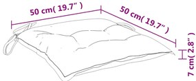 Almofadões de cadeira 6 pcs 50x50x7 cm tecido oxford antracite
