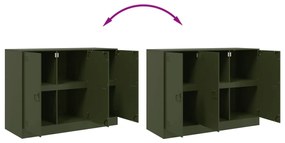 Aparador 99x39x73 cm aço verde azeitona