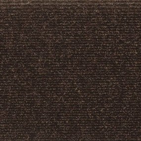Tapetes de escada 15 pcs 65x21x4 cm tecido agulhado castanho