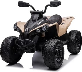 Moto 4 elétrica para crianças 1 a 5 anos 12V 4x4 Can-AM Maverick 12V com comando 2.4G Caqui
