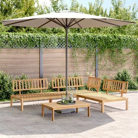 vidaXL 4 pcs conjunto de móveis de paletes p/ jardim acácia maciça