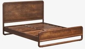 Cama Em Madeira De Manga Maupaul Madeira De Cabo Escuro & 180 X 200 Cm - Sklum