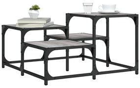 vidaXL Mesa de centro 68x68x40 cm derivados de madeira cinzento sonoma