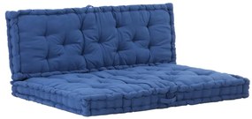 Almofadões para sofá de paletes 2 pcs algodão azul-claro