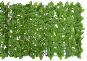 Tela de varanda com folhas verdes 200x75 cm