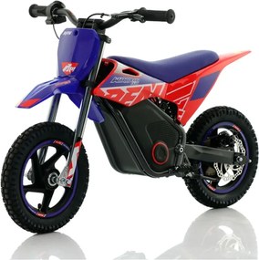 Mini moto eléctrica velocidade até 13 Km/h C/Limitador  RFN Warrior SX-E150 150W 12” Azul/Vermelho