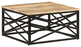 Mesa de centro 68x68x35 cm madeira de mangueira maciça